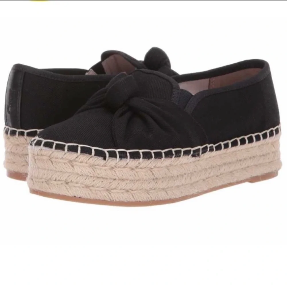 Circus by Sam Edelman Columbia Black Platform Espadrilles Bow 6.5